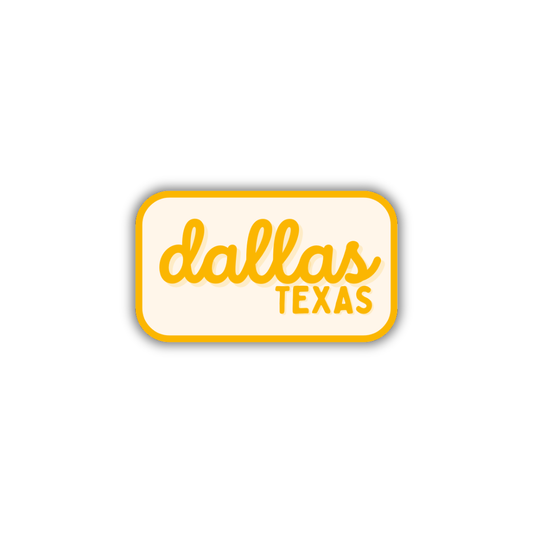 Dallas, Texas Retro Travel Sticker – Colorful Vinyl Decal for Laptop, Water Bottle & Luggage