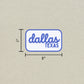Dallas, Texas Retro Travel Sticker – Colorful Vinyl Decal for Laptop, Water Bottle & Luggage