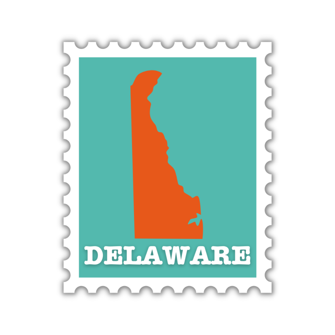 Delaware Stamp Sticker