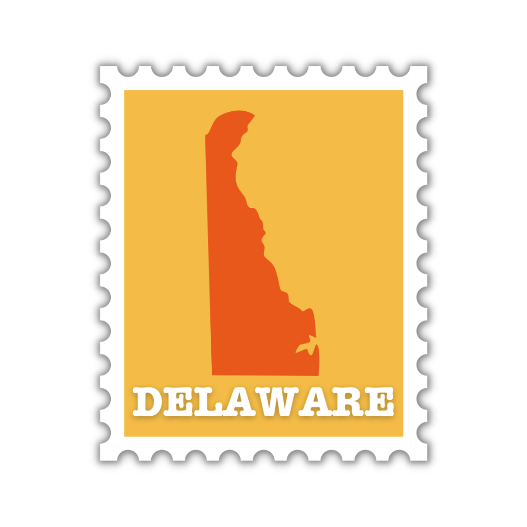 Delaware Stamp Sticker