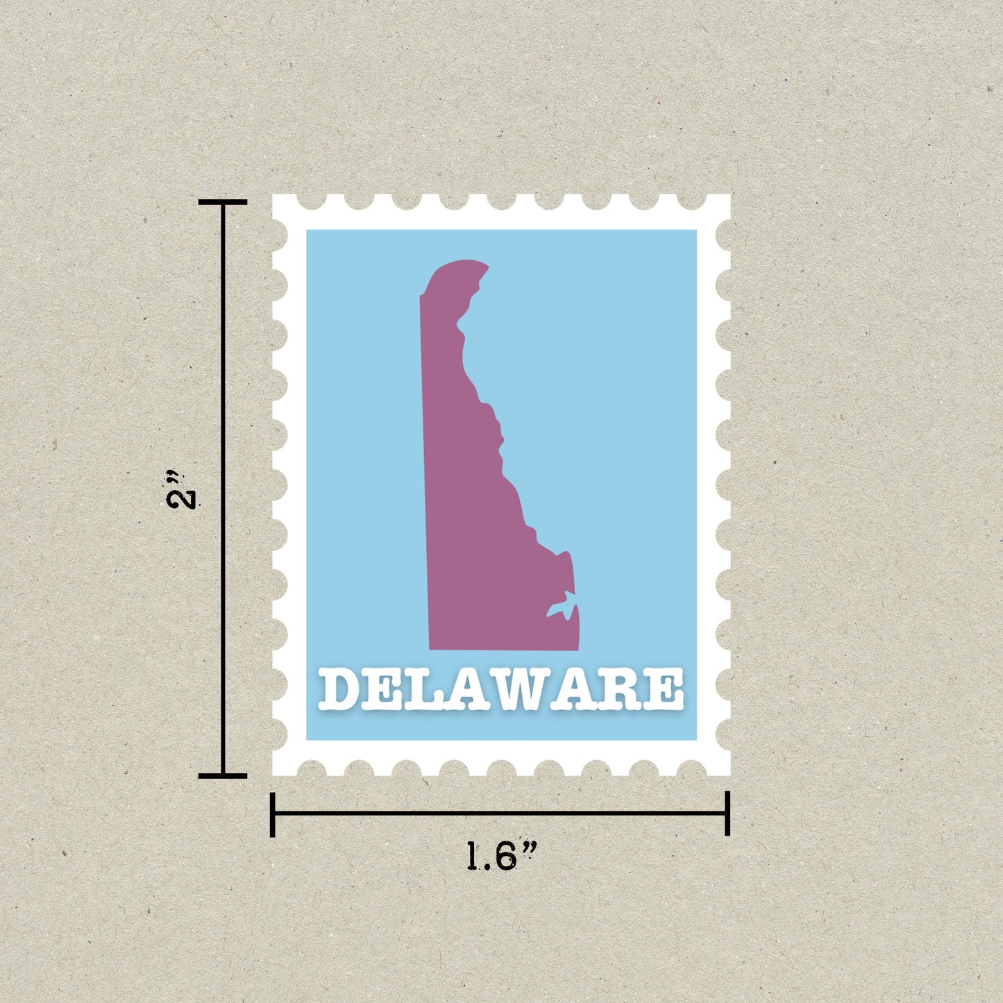 Delaware Stamp Sticker