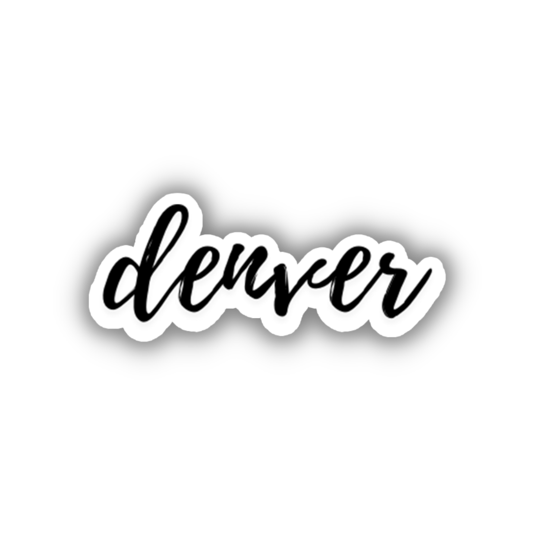 Denver Cursive Sticker