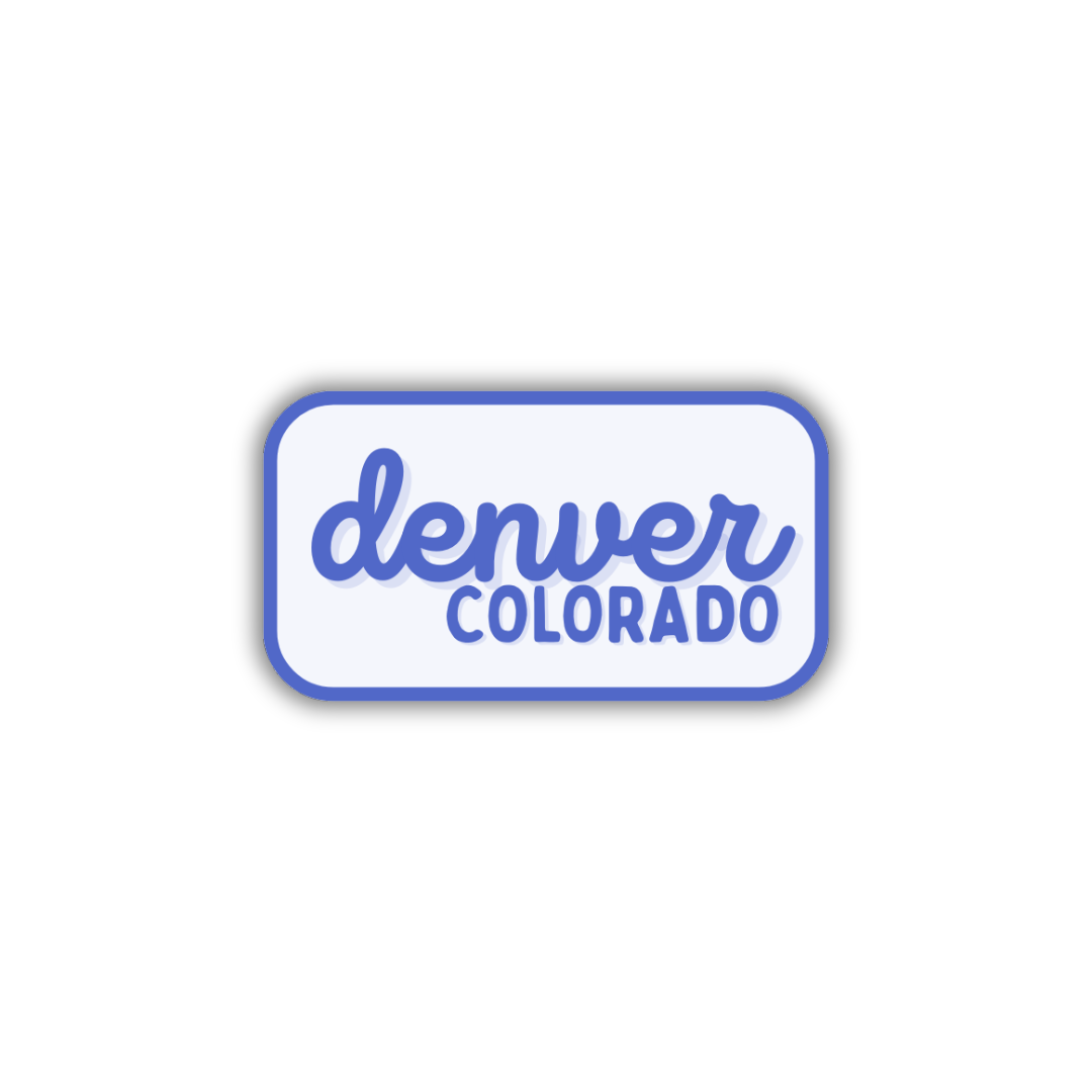 Denver, Colorado Retro Travel Sticker – Colorful Vinyl Decal for Laptop, Water Bottle & Luggage