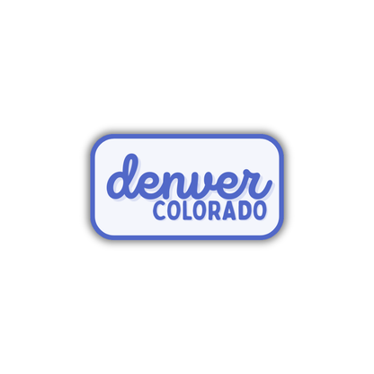 Denver, Colorado Retro Travel Sticker – Colorful Vinyl Decal for Laptop, Water Bottle & Luggage