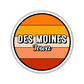 Des Moines, Iowa Circle Sticker