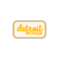 Detroit, Michigan Retro Travel Sticker – Colorful Vinyl Decal for Laptop, Water Bottle & Luggage