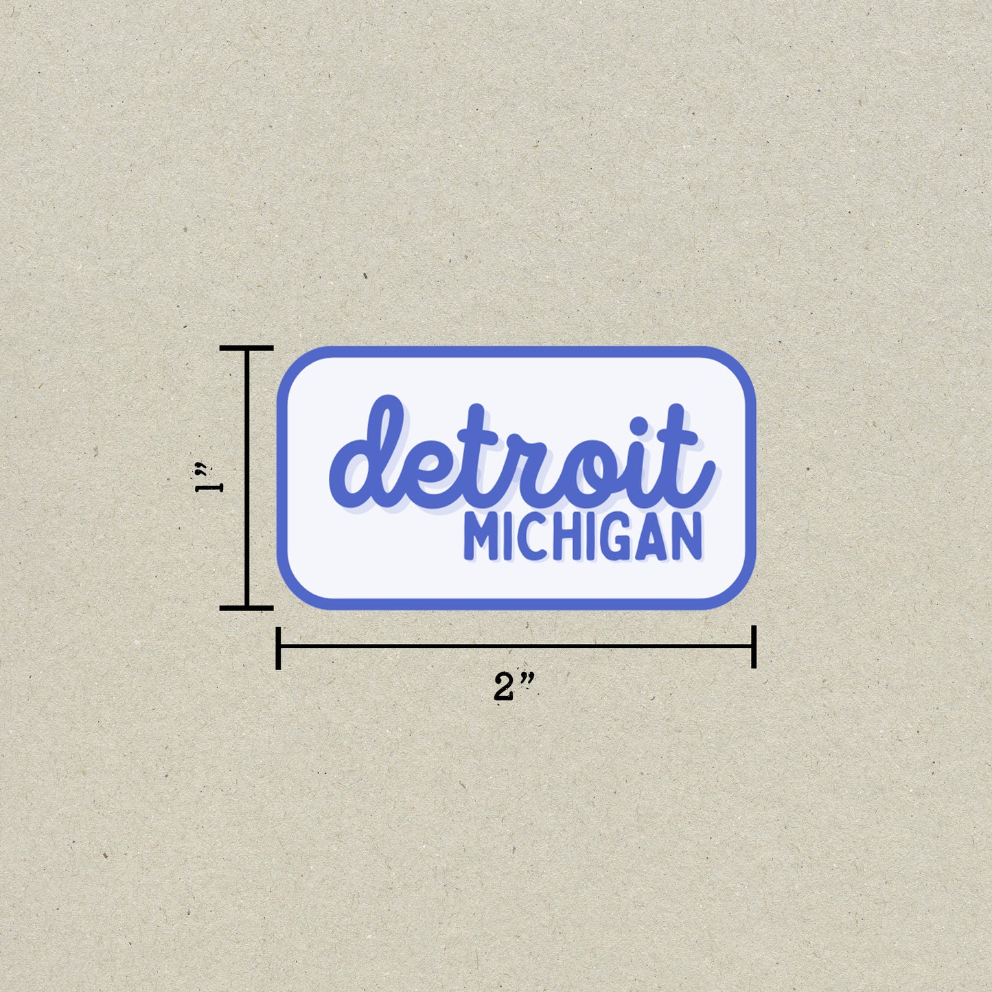 Detroit, Michigan Retro Travel Sticker – Colorful Vinyl Decal for Laptop, Water Bottle & Luggage