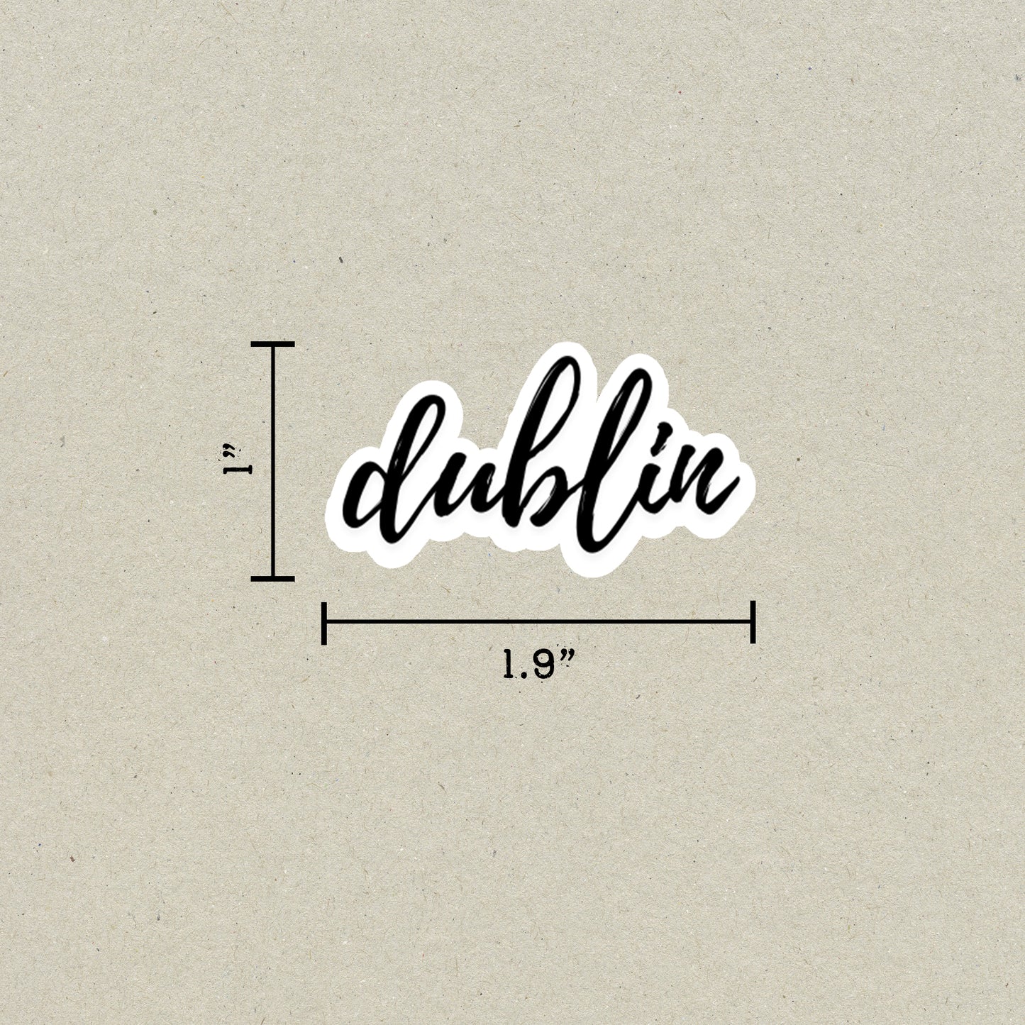 Dublin Cursive Sticker