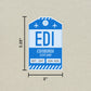 EDI Vintage Luggage Tag Sticker