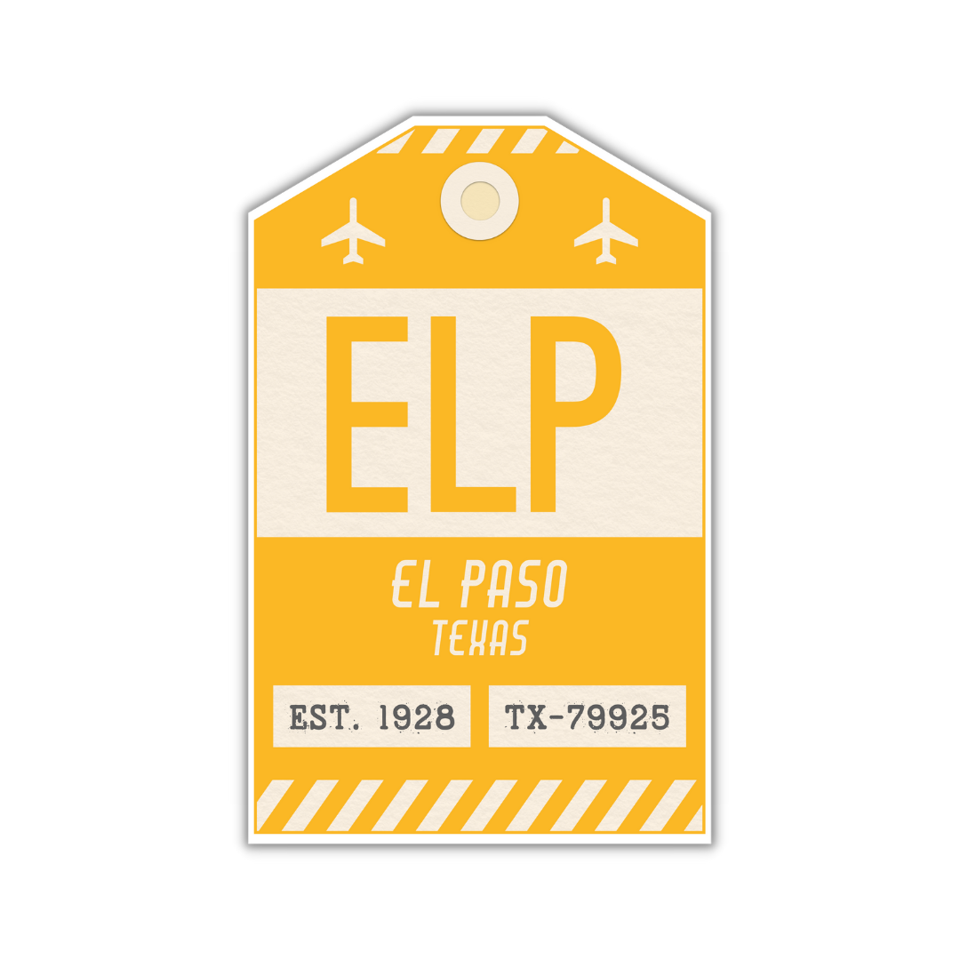 ELP Vintage Luggage Tag Sticker