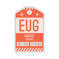 EUG Vintage Luggage Tag Sticker