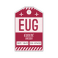 EUG Vintage Luggage Tag Sticker