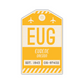 EUG Vintage Luggage Tag Sticker