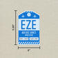 EZE Vintage Luggage Tag Sticker