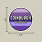 Edinburgh, Scotland Circle Sticker