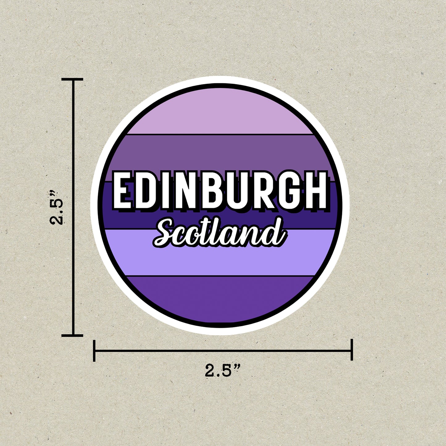 Edinburgh, Scotland Circle Sticker