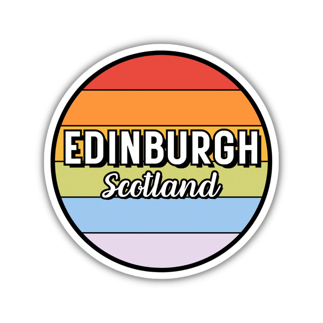 Edinburgh, Scotland Circle Sticker