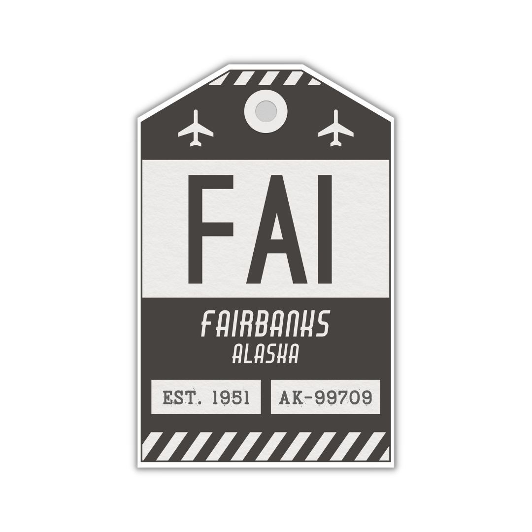 FAI Vintage Luggage Tag Sticker