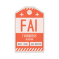 FAI Vintage Luggage Tag Sticker