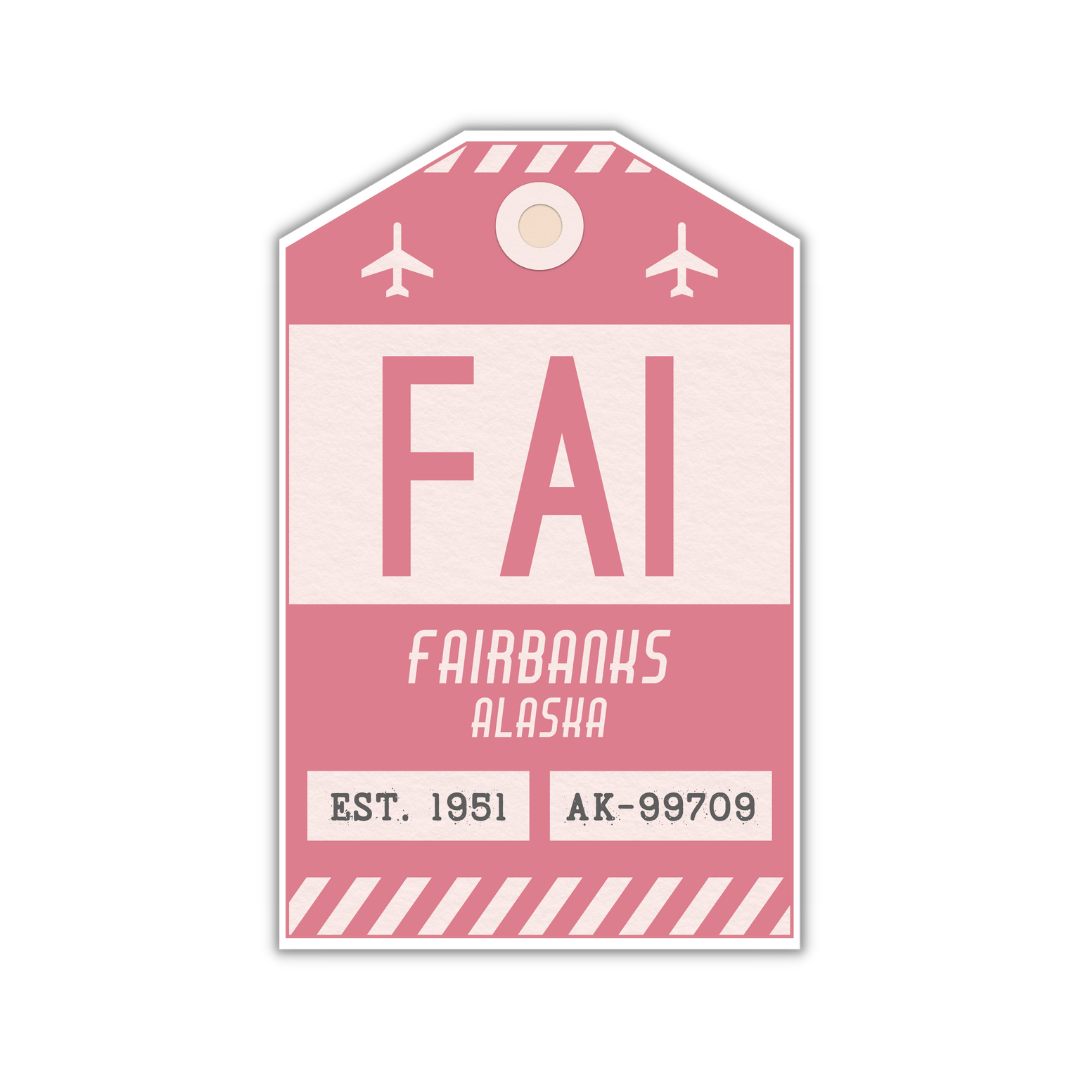 FAI Vintage Luggage Tag Sticker