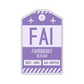 FAI Vintage Luggage Tag Sticker