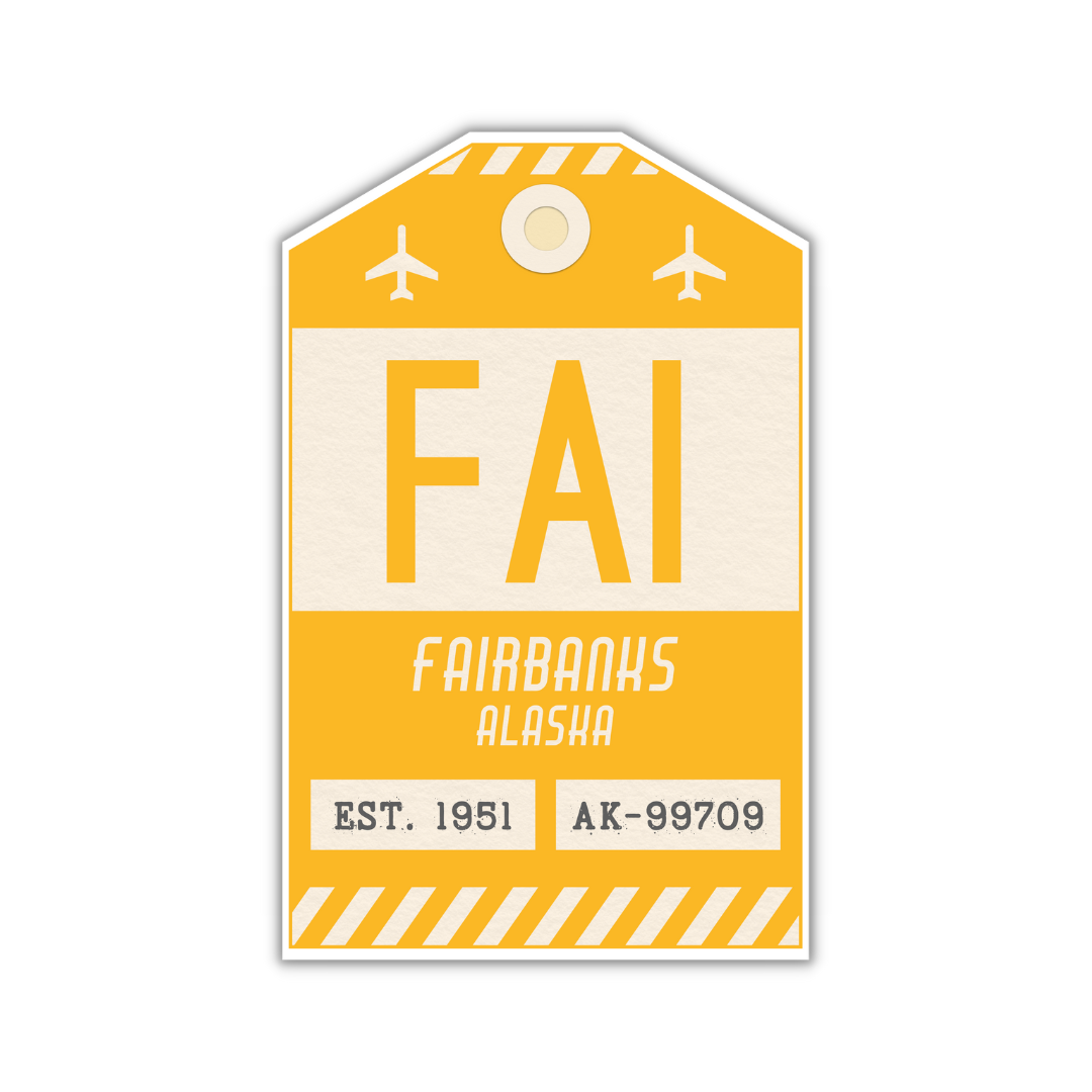 FAI Vintage Luggage Tag Sticker