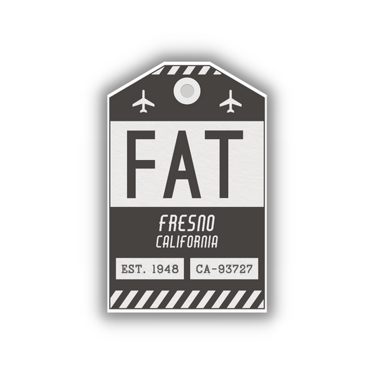 FAT Vintage Luggage Tag Sticker