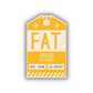 FAT Vintage Luggage Tag Sticker