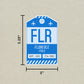 FLR Vintage Luggage Tag Sticker