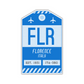 FLR Vintage Luggage Tag Sticker