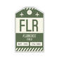 FLR Vintage Luggage Tag Sticker