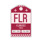 FLR Vintage Luggage Tag Sticker