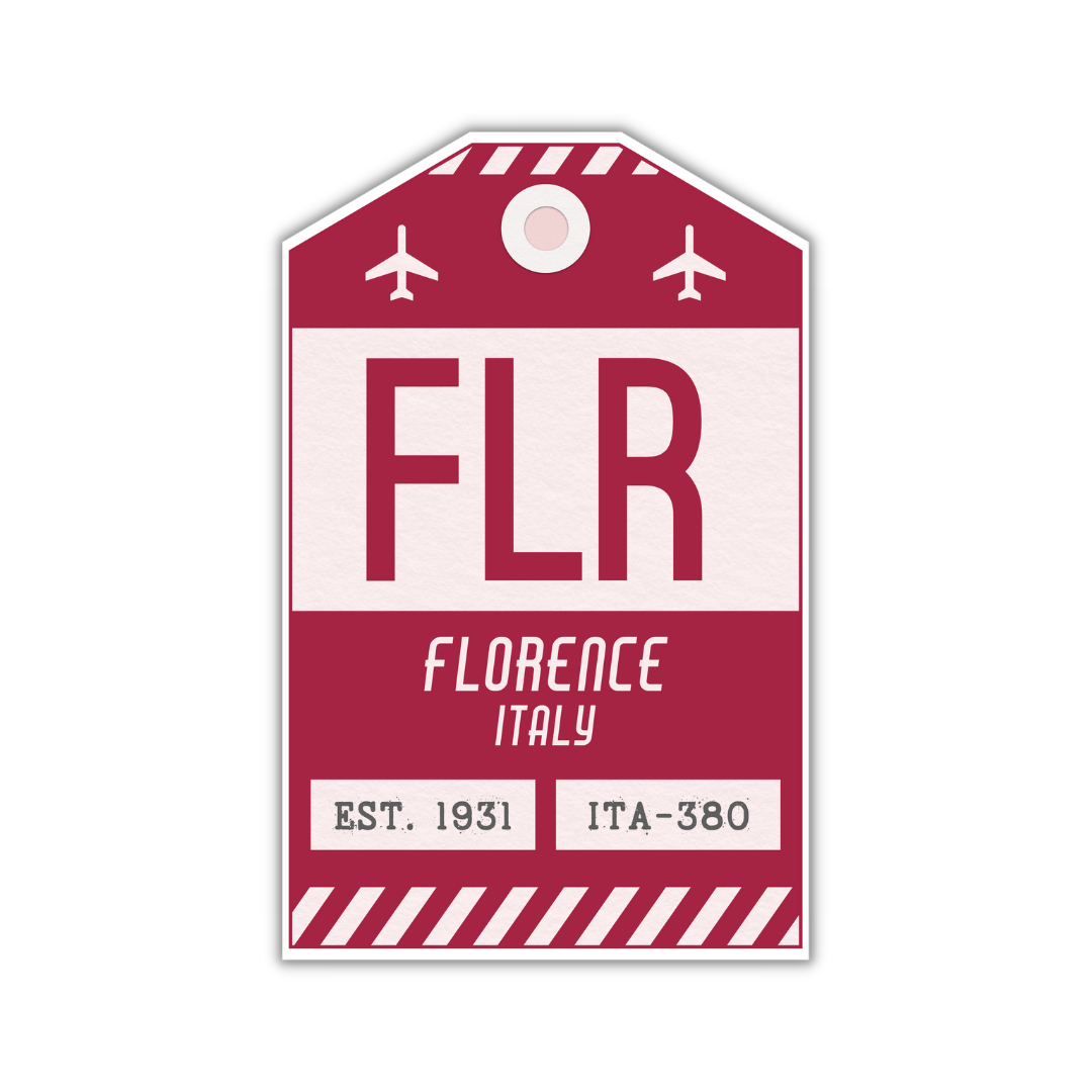FLR Vintage Luggage Tag Sticker