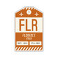 FLR Vintage Luggage Tag Sticker