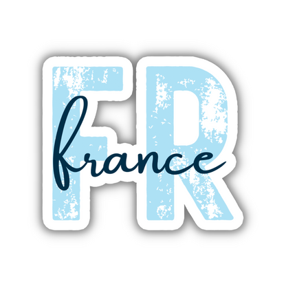 France Country Code Sticker