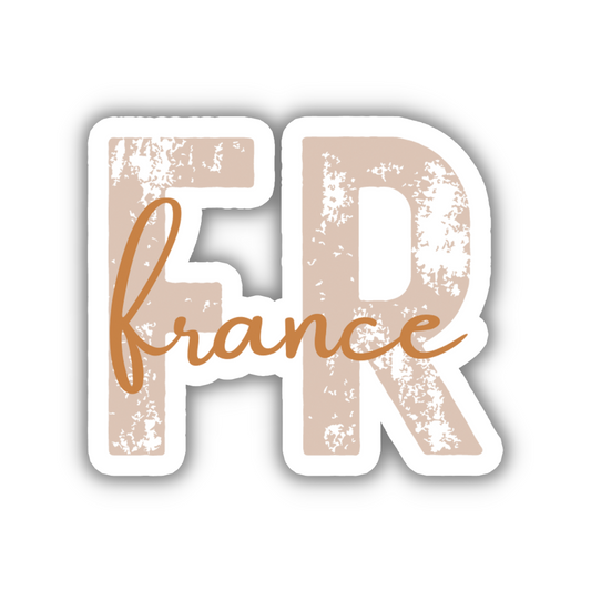 France Country Code Sticker