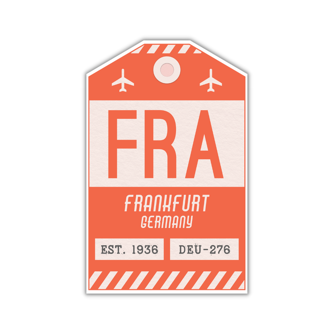 FRA Vintage Luggage Tag Sticker