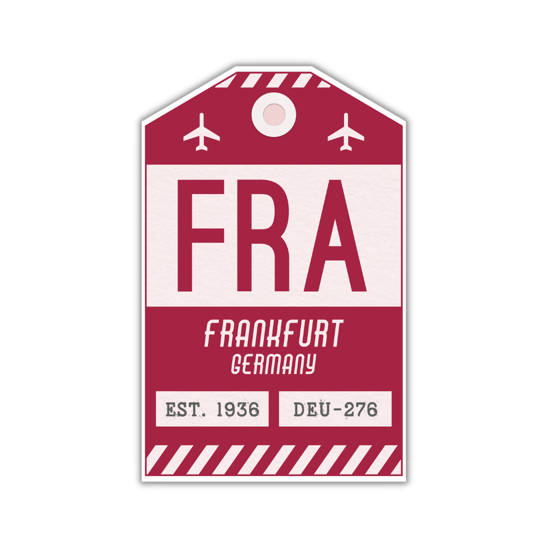 FRA Vintage Luggage Tag Sticker