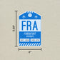 FRA Vintage Luggage Tag Sticker