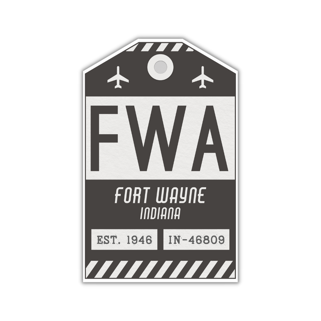 FWA Vintage Luggage Tag Sticker