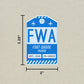 FWA Vintage Luggage Tag Sticker