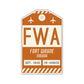 FWA Vintage Luggage Tag Sticker