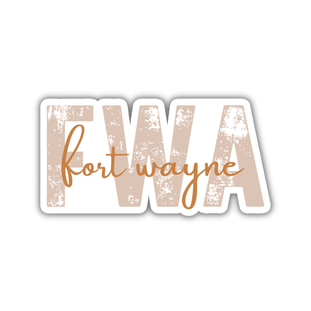 FWA Fort Wayne Airport Code Sticker