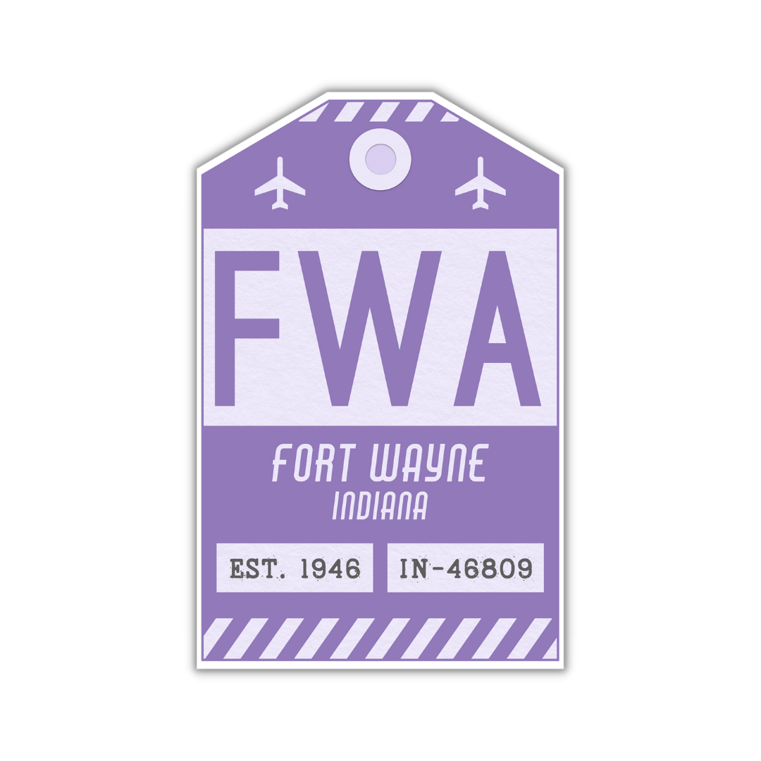 FWA Vintage Luggage Tag Sticker