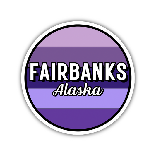 Fairbanks, Alaska Circle Sticker