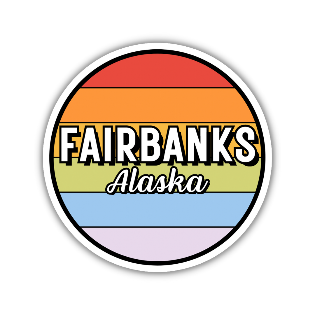 Fairbanks, Alaska Circle Sticker