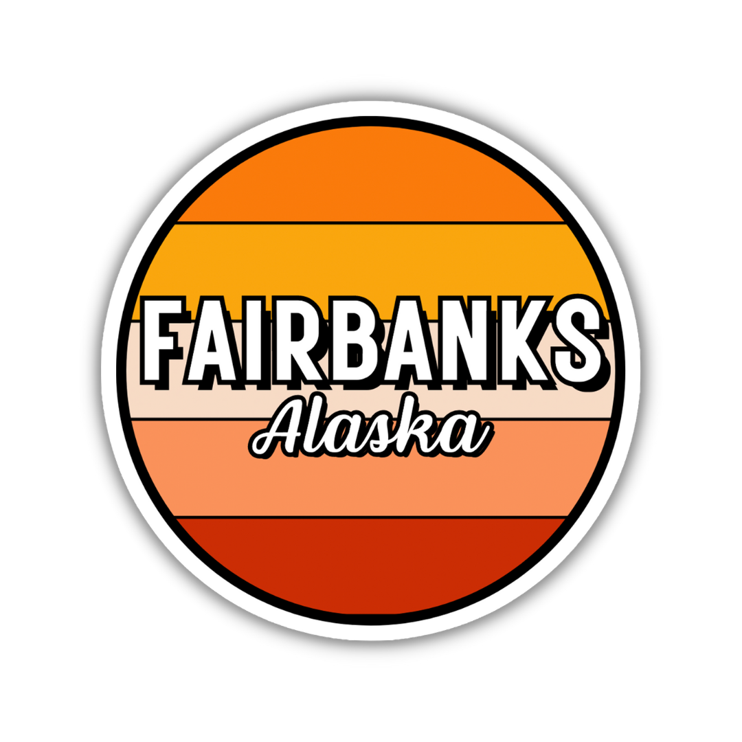 Fairbanks, Alaska Circle Sticker