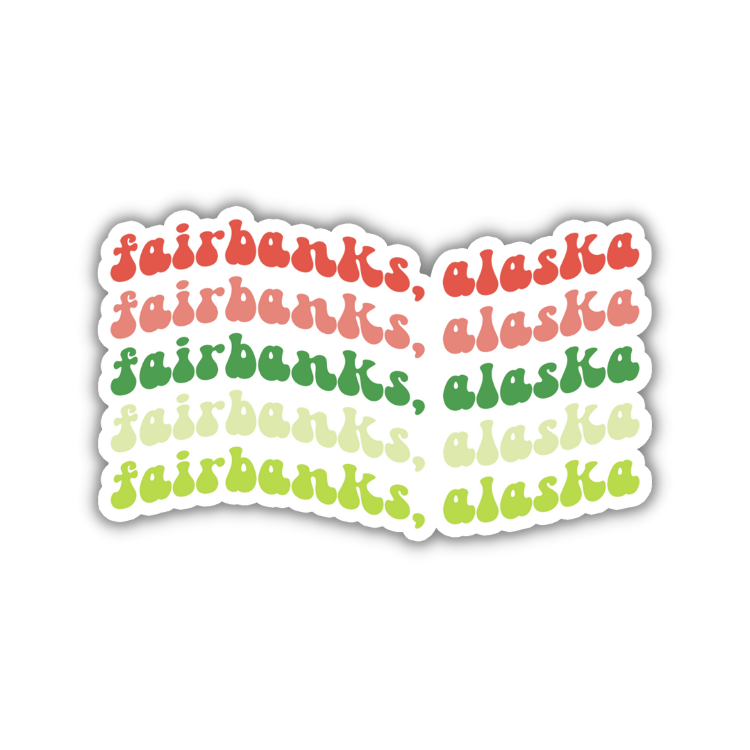 Fairbanks, Alaska Retro Sticker