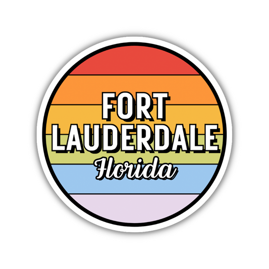 Fort Lauderdale, Florida Circle Sticker