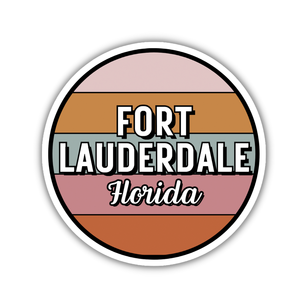 Fort Lauderdale, Florida Circle Sticker